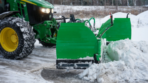 SAMI U plough UPA-4200 on a John Deere tractor