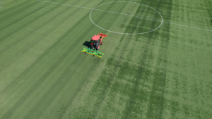 SAMI turf brush TB-4000 on a Kubota tractor